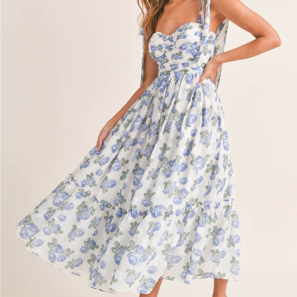 CLAIRE FLORAL MIDI DRESS